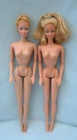 Vintage 70s 80s nude blonde Barbie dolls - both Philippines - pop-off head type