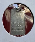 Vintage OR Crown - 1 Gram .999 Fine Silver Mini Pendant Bar Ingot ITALIAN - RARE