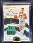2022-23 Immaculate Christian Braun Sneaker Signatures Auto Autograph RC #/49