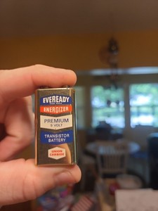 Vintage Eveready 9v Battery, Union Carbide, Transistor, Energizer Battery, #222