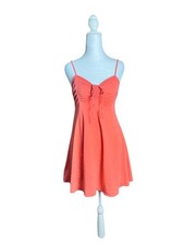 American Eagle Coral Mini Dress Small Coquette Soft Girl Romantic Pop Princess