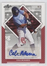 2016 Leaf Perfect Game National Showcase Red 4/5 Cole McNamee #BA-269 Auto 0b2