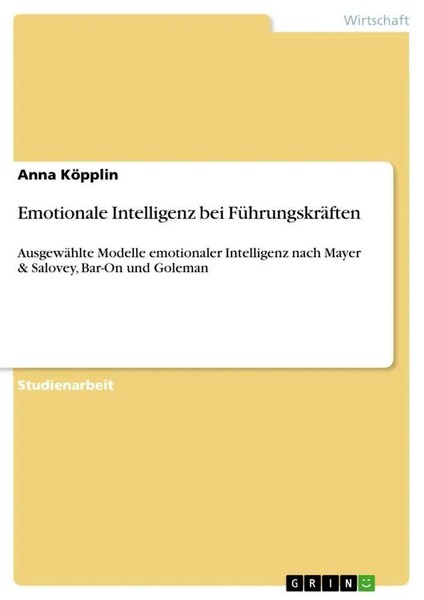 Anna KöPplin | Emotionale Intelligenz Bei FüHrungskräFten | Taschenbuch (2020)-image