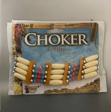 Beaded Native American Western Style Novelty Costume Choker Necklace NEW 