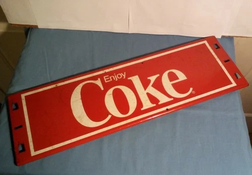 Coca-Cola Vintage Metal Rack Sign (18" X 5.25")