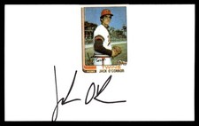 Jack O'Connor Twins Orioles Baseball Signed Index Card Auto *CA3396