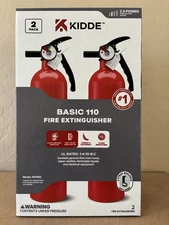 Kidde Home 1-A:10-B:C Class ABC 2.5 lb. Fire Extinguisher 2-Pack 21030932 NEW