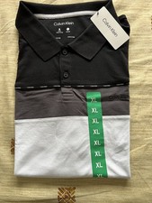 Calvin Klein Quick Drying, Wicking Polo, Size XL, Color Black, New with Tags