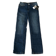 7 For All Mankind Denim Jeans Kid Size 12 Slim Blue Stretch Pockets Straight Leg