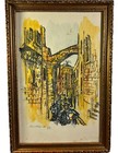 Jerusalem Samuel Kunda Original Lithograph Signed Numbered 19x13" Framed Israel