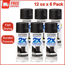 Rust-Oleum Painter's Touch 2X Ultra Cover Spray Paint, 12 oz, Semi-Gloss Black