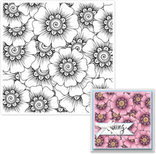 Bloom Flowers Background Clear Stamps for Card Making Decoration DIY Scrapbookin