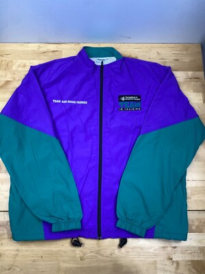 Vtg 80s 90s Team San Diego Hawaii Windbreaker M Colorblock Zip Pockets USA #6679