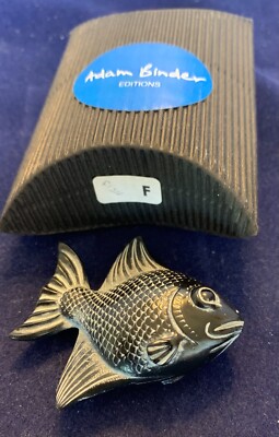 Harmony Kingdom Artist Adam Binder~ Black Fish ~Palm Charm~ Signed
