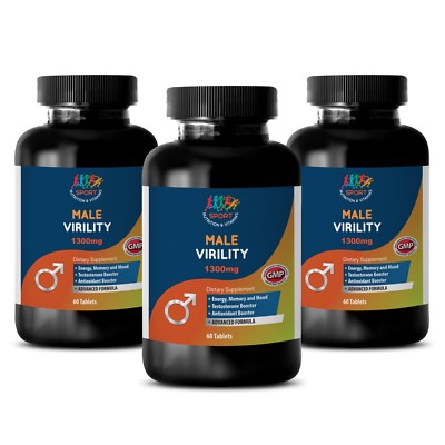 Male Enhancers - MALE VERILITY with Pumpkin Seed, Maca, Stinging Nettle (3 B)