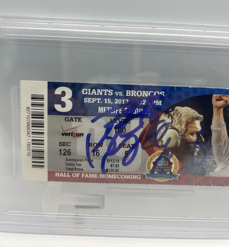 Peyton Manning & Eli Manning Signed 2013 Final Manning Bowl Ticket Stub PSA DNA - Picture 2 of 5
