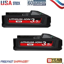 2PC Battery For Milwaukee For M18 3.5AH Lithium Extended Capacity 48-11-1828 US
