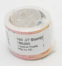 100 Stamp Roll of Genuine USPS Tropical Fruits #786300 AD 100 .27