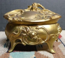 Antique Weidlich Brothers WB Mfg Co. Art Nouveau Trinket Box Original Finish