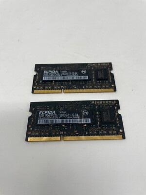 8GB RAM 2x4GB Elpida PC3-12800S Laptop Memory Module EBJ40UG8EFU5-GNL-F
