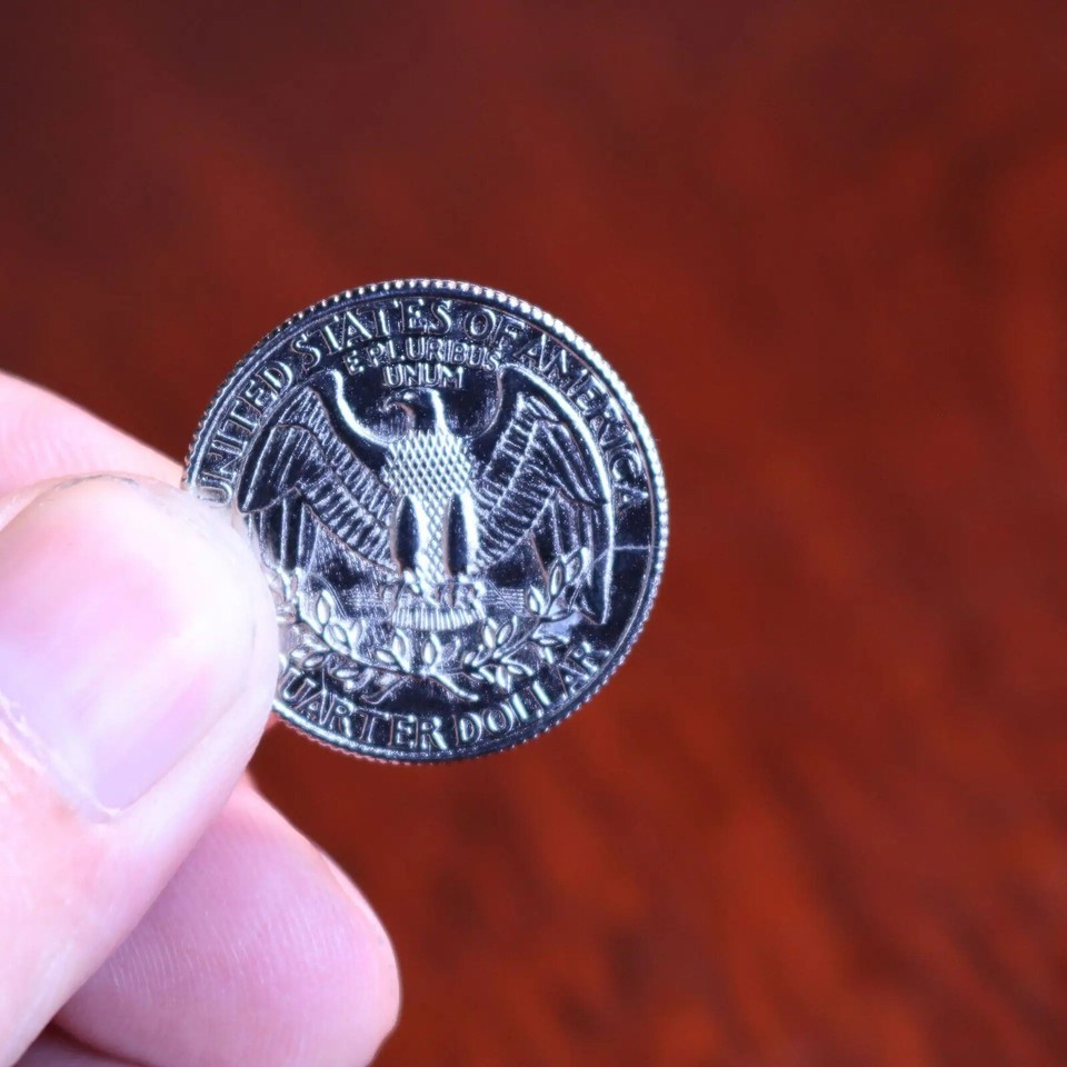 Folding Coin Bite Out Quarter Coin Bite Magic Trick - Novelty Free ...