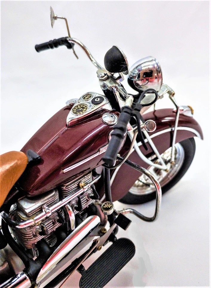Motorcycle Easy Touring Bike Vintage Indian Rider 1930s 1940s Built Model 1:10 - Image 4 of 4