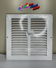 10 - Hart/Cooley 672M Air Return Vent Grille 8" x 8" WHITE Outer 9-3/4 x 9-3/4