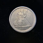 1837 P Small Date No Stars Liberty Seated One Dime AU About Unc 10c MAKE OFFER!