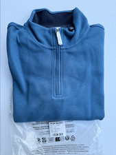 Lands' End Men's Bedford Rib Quarter Zip Pullover Sweater L,XL Soft Cozy Long Sl