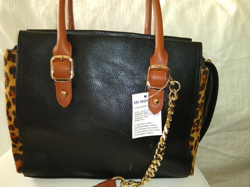 Just Fab Leopard purse bag NEW WOT with gold shoulder handle accent - Picture 2 of 6