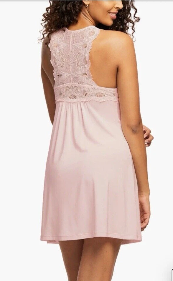 Vestido de noche Fleur't rosa Belle encaje espalda tejido chemise XL nuevo espalda en T Foto 4 de 4