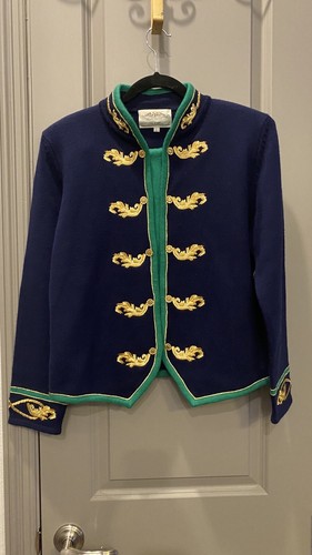 Vintage Susan Bristol New Traditions Blue Cardigan, L, NWT