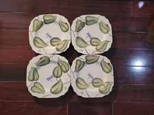 (4) Harry And David 11-1/2" Square Dinner Plates