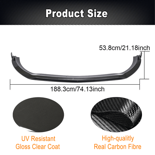 Fit for Benz W447 V220D V250 2020-2021 Dry Carbon Fiber Front Bumper Lip Spoiler - Picture 5 of 10