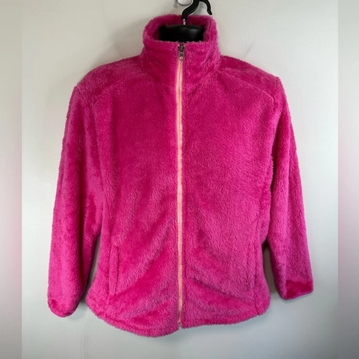 Pink teddy fleece best sale jacket