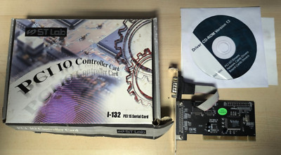 ST Lab I-132 PCI Serial Card RS-232 DB9 NetMos NM9820CV Box Driver