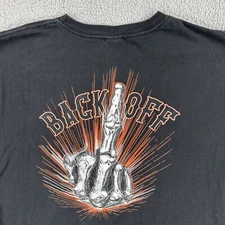 Hot Leathers XXL Black Motorcycle T Shirt Bikers Against Bad Drivers Back Off