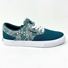 Supra Cobalt Evergreen Print Green White Mens Skateboard Shoes 05663 304
