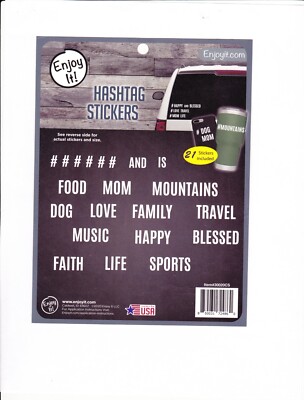 ENJOY IT HASHTAG VINYL STICKER DECAL WINDOWS BUMPERS LAPTOP