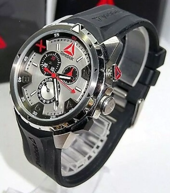 Unisex REEBOK RD IMP G6 S1IB 1B Impact Quartz Chrono 45mm Silver