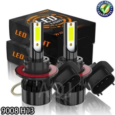 LED Headlight Hi/Low H13 9008 white Car Bulbs for 2005-2012 FORD Mustang GT
