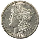 1887-S San Francisco Morgan Silver Dollar $1 AU/BU+ Cleaned Details