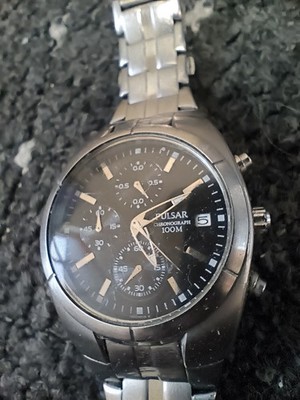 Pulsar by Seiko Titanium Chronograph 100m - Mit Neue Batterie !