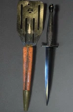 US WW2 OSS KNIFE Stiletto Commando Pancake - WWII Military SPY ESPIONAGE