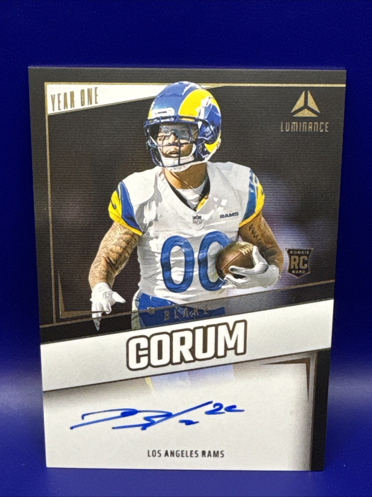 Blake Corum 2024 Luminance Year One Signatures RC Auto #YOS-BCM Rams