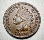 1899 INDIAN CENT  AU/UNC  #1603