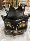 RARE Halloween Johanna Parker Black Cat W/Crown Candy Jar — photo 6
