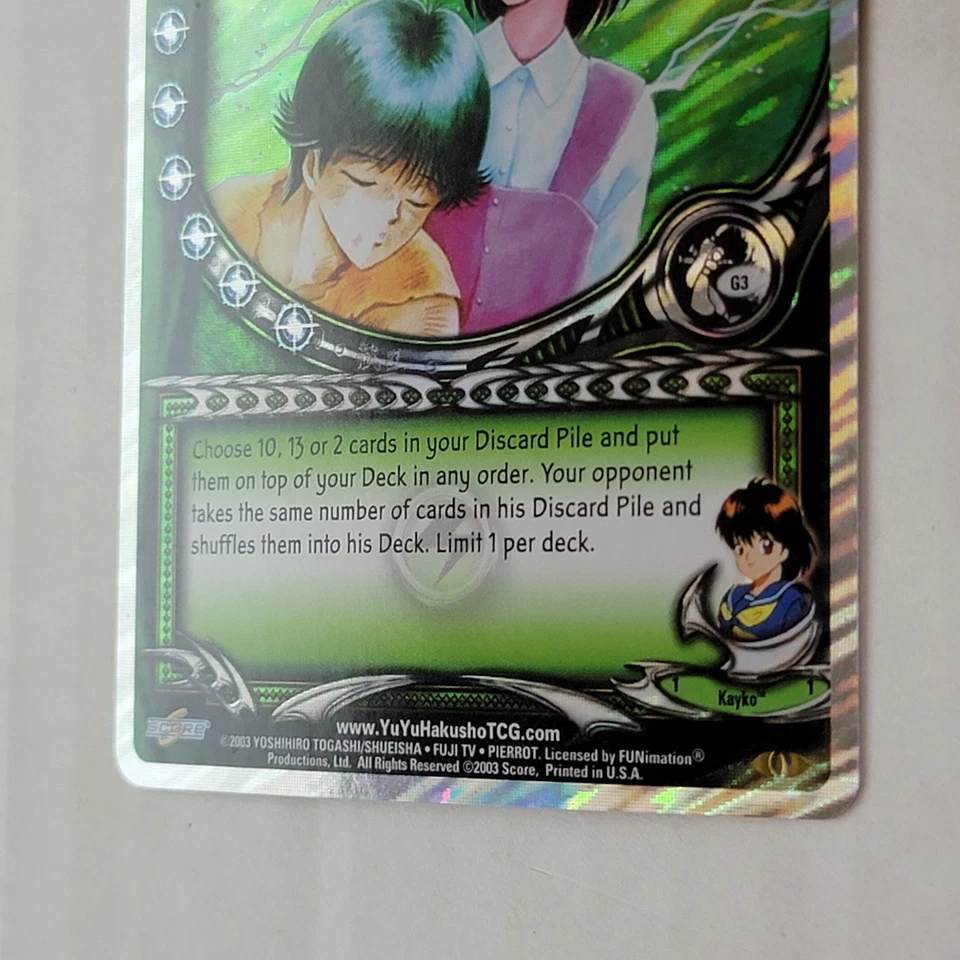 Yu Yu Hakusho Tcg Together Until The End Of Time G3 Dark Tournament 1e Lp - Image 4 of 4