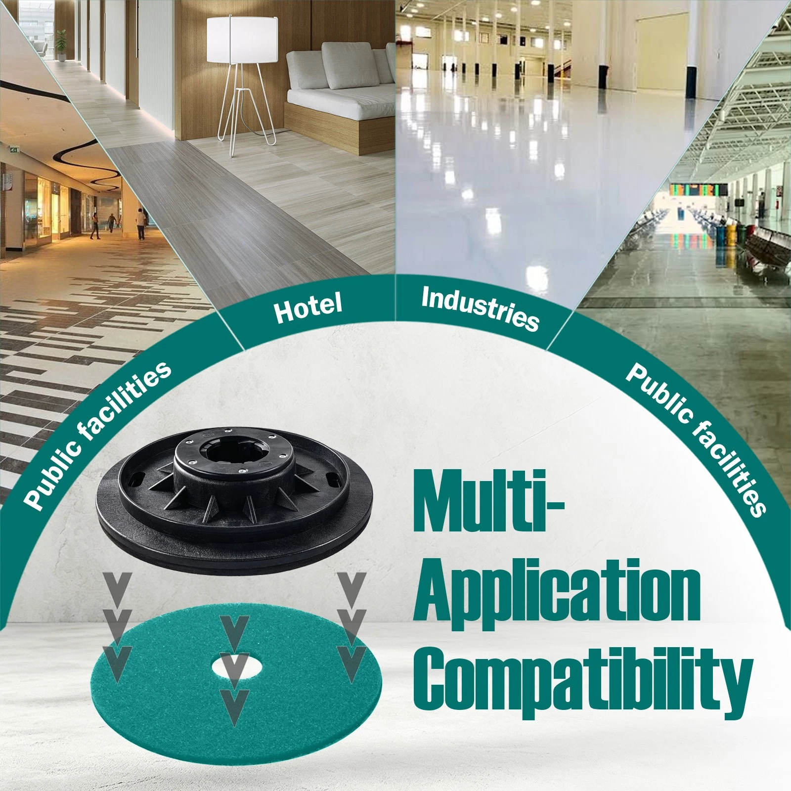 16" Pad Driver For Malish 782016 w/NP-9200 Clutch Plate for 17" Floor Buffer - product detail image 4