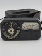 Vintage Weston Model 650 Light Meter   Working Needle   Art Deco   w/ Case